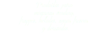 Productos para máquinas vending, frappés, helados, aguas frescas y derivados.